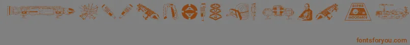 Anderson Space1999 Dings Font – Brown Fonts on Gray Background