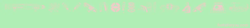 Anderson Space1999 Dings Font – Pink Fonts on Green Background