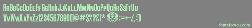 Anderson Supercar v3 1 Font – Green Fonts on Gray Background