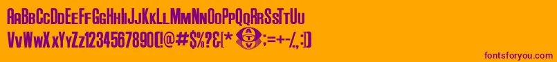 Anderson Supercar v3 1 Font – Purple Fonts on Orange Background