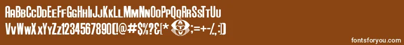 Anderson Supercar v3 1 Font – White Fonts on Brown Background