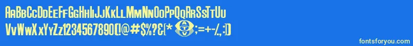 fuente Anderson Supercar v3 1 – Fuentes Amarillas Sobre Fondo Azul