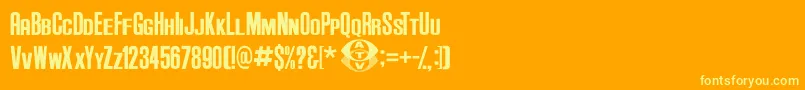 Anderson Supercar v3 1 Font – Yellow Fonts on Orange Background
