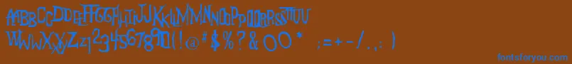 Anderson The Mysterons Font – Blue Fonts on Brown Background