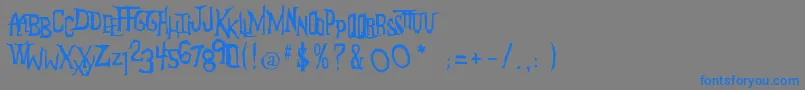 Anderson The Mysterons Font – Blue Fonts on Gray Background