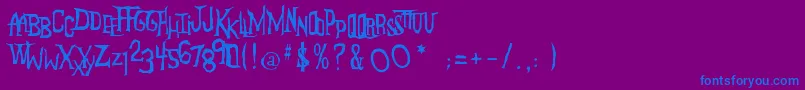 Anderson The Mysterons Font – Blue Fonts on Purple Background