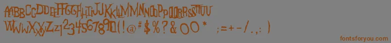 Anderson The Mysterons Font – Brown Fonts on Gray Background