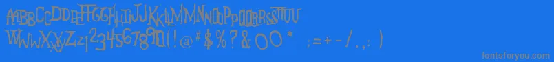 Anderson The Mysterons Font – Gray Fonts on Blue Background