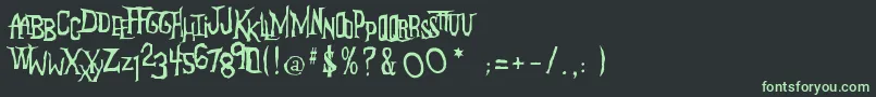 Anderson The Mysterons Font – Green Fonts on Black Background