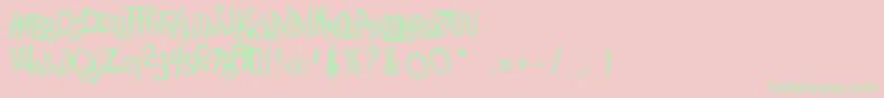 Anderson The Mysterons Font – Green Fonts on Pink Background