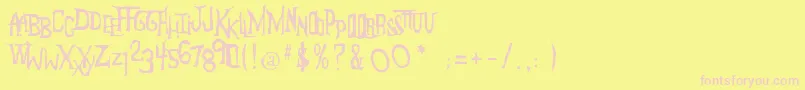 Anderson The Mysterons Font – Pink Fonts on Yellow Background