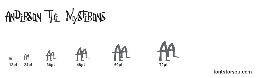 Размеры шрифта Anderson The Mysterons