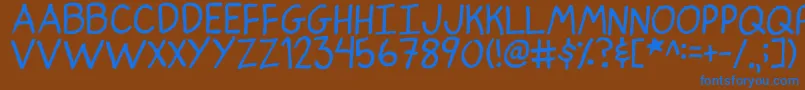 IndianPoker Font – Blue Fonts on Brown Background