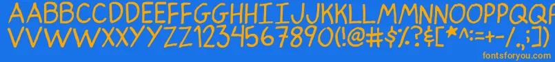 IndianPoker Font – Orange Fonts on Blue Background