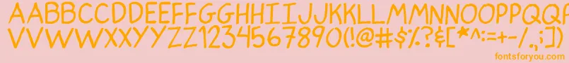 IndianPoker Font – Orange Fonts on Pink Background