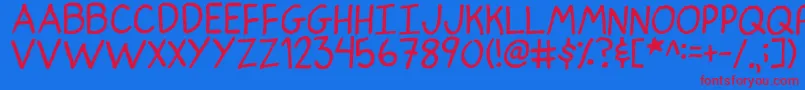 IndianPoker Font – Red Fonts on Blue Background