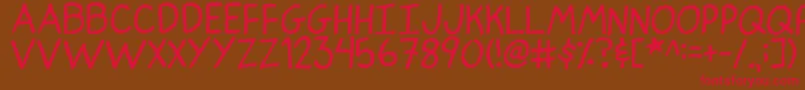 IndianPoker Font – Red Fonts on Brown Background