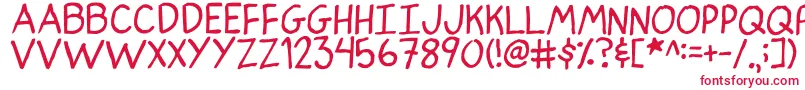 IndianPoker Font – Red Fonts on White Background