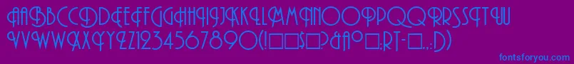 Шрифт Andes – синие шрифты на фиолетовом фоне