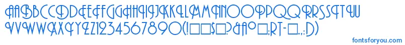 Шрифт Andes – синие шрифты на белом фоне