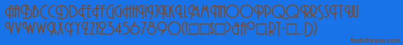Andes Font – Brown Fonts on Blue Background