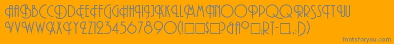 Andes Font – Gray Fonts on Orange Background