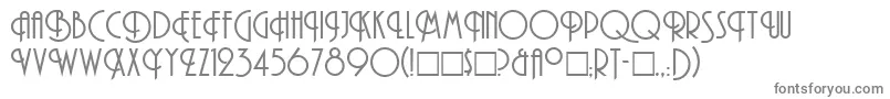 フォントAndes – 白い背景に灰色の文字