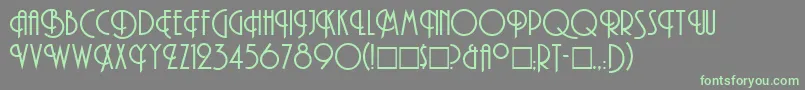 Шрифт Andes – зелёные шрифты на сером фоне
