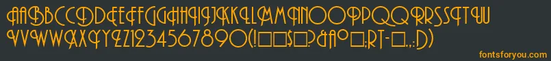 Шрифт Andes – оранжевые шрифты на чёрном фоне