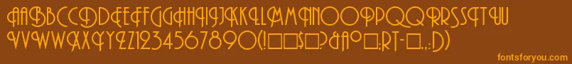 Andes Font – Orange Fonts on Brown Background