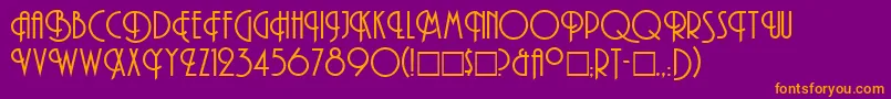 Andes Font – Orange Fonts on Purple Background