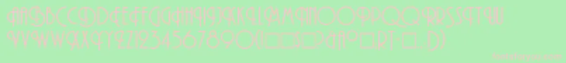 フォントAndes – 緑の背景にピンクのフォント
