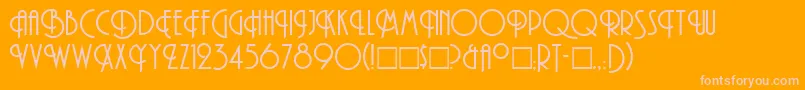 Andes Font – Pink Fonts on Orange Background