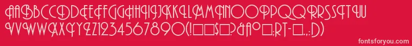 Andes Font – Pink Fonts on Red Background