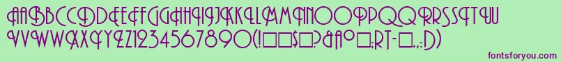 Andes Font – Purple Fonts on Green Background