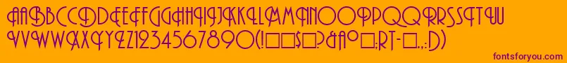 Шрифт Andes – фиолетовые шрифты на оранжевом фоне
