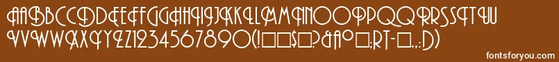 Andes-fontti – valkoiset fontit ruskealla taustalla