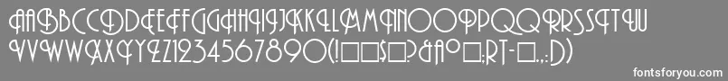 Шрифт Andes – белые шрифты на сером фоне