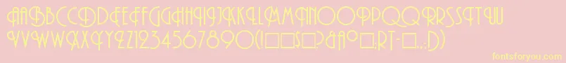 Andes Font – Yellow Fonts on Pink Background