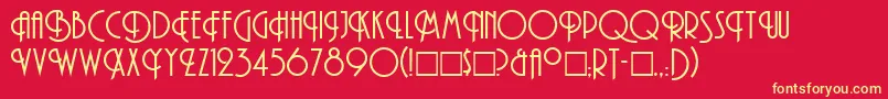 Andes Font – Yellow Fonts on Red Background