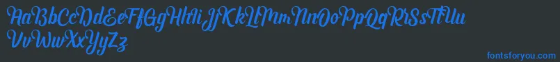 Andhyta DEMO Font – Blue Fonts on Black Background