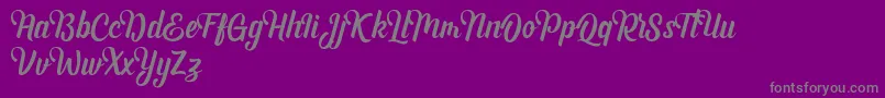 フォントAndhyta DEMO – 紫の背景に灰色の文字