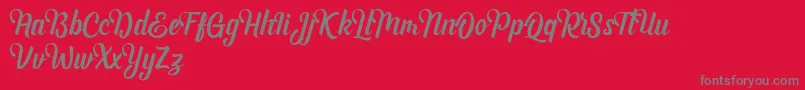 Andhyta DEMO Font – Gray Fonts on Red Background