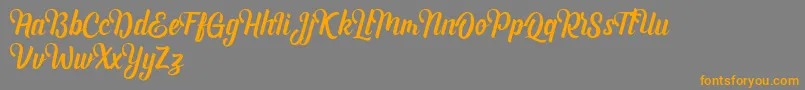 Andhyta DEMO Font – Orange Fonts on Gray Background