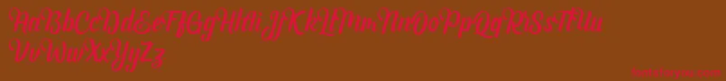 Andhyta DEMO Font – Red Fonts on Brown Background