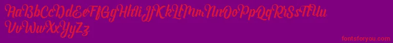 Andhyta DEMO Font – Red Fonts on Purple Background