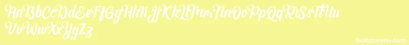 Andhyta DEMO Font – White Fonts on Yellow Background