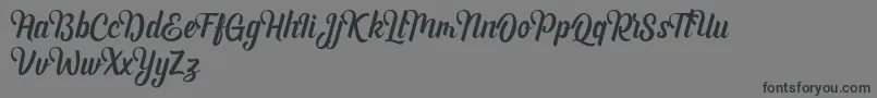Шрифт Andhyta DEMO – чёрные шрифты на сером фоне