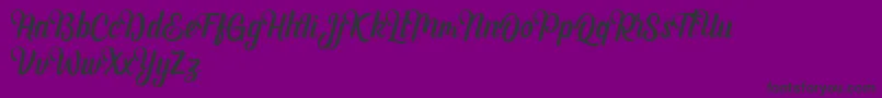 Andhyta DEMO-fontti – mustat fontit violetilla taustalla
