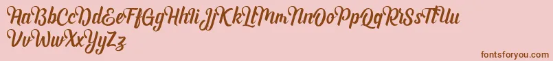 Andhyta DEMO Font – Brown Fonts on Pink Background